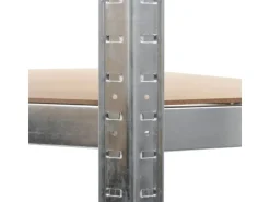 vidaXL Eckregal mit 5 Böden n Stahl & Holzwerkstoff 144264