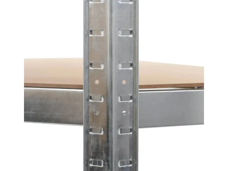 vidaXL Eckregal mit 5 Böden n Stahl & Holzwerkstoff 144264