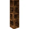 vidaXL Eckregal Räuchereiche 33x33x132 cm Holzwerkstoff