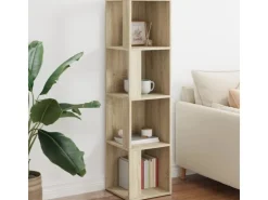 vidaXL Eckregal Sonoma-Eiche 33x33x132 cm Holzwerkstoff* Bücherregale|Eckregale