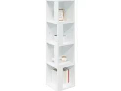 vidaXL Eckregal Weiß 33x33x132 cm Holzwerkstoff* Eckregale