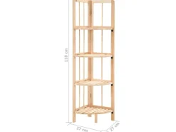 vidaXL Eckregal Zedernholz 27x27x110 cm