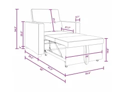 vidaXL Einzel-Schlafsofa mit Rädern 90 x 165 x 87 cm Stoff 42002685