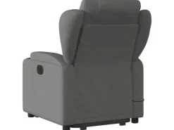 vidaXL Elektrischer Massagesessel mit Aufstehhilfe Dunkelgrau Stoff Modell 6* Sessel