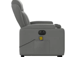 vidaXL Elektrischer Massagesessel mit Aufstehhilfe Dunkelgrau Stoff Modell 6* Sessel