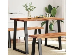 vidaXL Esstisch Baumkante 110x70x75 cm Massivholz Akazie* Tische