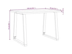 vidaXL Esstisch Baumkante 110x70x75 cm Massivholz Akazie* Tische
