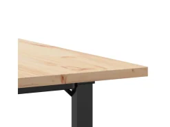 vidaXL Esstisch O-Gestell 90x90x75,5 Massivholz Kiefer und Gusseisen* Tische