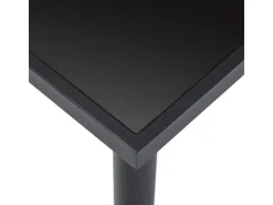 vidaXL Esstisch Schwarz 180 x 90 x 75 cm Hartglas Metall* Tische