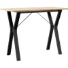 vidaXL Esstisch Y-Gestell 100x50x75 cm Massivholz Kiefer und Gusseisen