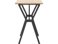 vidaXL Esstisch Y-Gestell 100x50x75 cm Massivholz Kiefer und Gusseisen