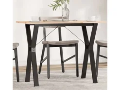 vidaXL Esstisch Y-Gestell 100x50x75 cm Massivholz Kiefer und Gusseisen