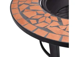 vidaXl Feuerstelle Mosaik Keramik Terracotta 68 cm* Mosaik