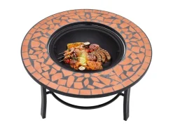vidaXl Feuerstelle Mosaik Keramik Terracotta 68 cm* Mosaik