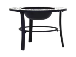 vidaXL Feuerstelle Mosaik Keramik Grün 68 cm