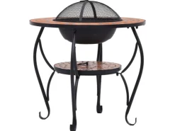 vidaXL Feuertisch Mosaik Keramik Terracotta 68 cm* Mosaik