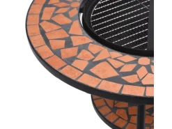 vidaXL Feuertisch Mosaik Keramik Terracotta 68 cm* Mosaik