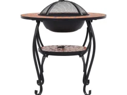 vidaXL Feuertisch Mosaik Keramik Terracotta 68 cm* Mosaik