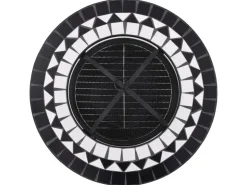 vidaXL Feuertisch Mosaik Keramik Schwarz und Weiß 68 cm