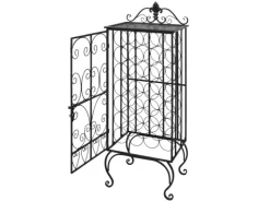 vidaXL Flaschenregal für 28 Flaschen Metall 47 x 35 x 111 cm