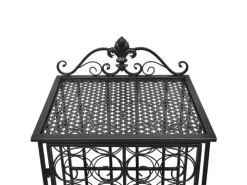 vidaXL Flaschenregal für 28 Flaschen Metall 47 x 35 x 111 cm