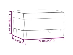 vidaXL Fußhocker Dunkelgrau 70x55x41 cm Stoff Modell 2* Hocker