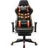 vidaXL Gaming-Stuhl mit Fußstütze Schwarz und Orange Kunstleder Modell 1* Stühle