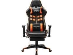 vidaXL Gaming-Stuhl mit Fußstütze Schwarz und Orange Kunstleder Modell 1* Stühle