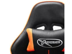 vidaXL Gaming-Stuhl mit Fußstütze Schwarz und Orange Kunstleder Modell 1* Stühle