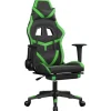 vidaXL Gaming-Stuhl mit Fußstütze Schwarz und Grün Kunstleder Modell 3