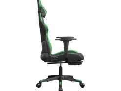 vidaXL Gaming-Stuhl mit Fußstütze Schwarz und Grün Kunstleder Modell 3