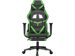 vidaXL Gaming-Stuhl mit Fußstütze Schwarz und Grün Kunstleder Modell 3
