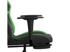 vidaXL Gaming-Stuhl mit Fußstütze Schwarz und Grün Kunstleder Modell 3