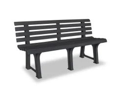 vidaXL Gartenbank 145,5 cm Kunststoff Anthrazit* Sitzbänke