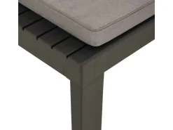 vidaXL Garten-Lounge-Stuhl mit Auflage Kunststoff Grau* Stühle