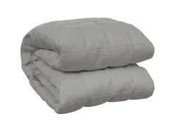 vidaXL Gewichtsdecke Grau 200x220 cm 9 kg Stoff* Überwürfe