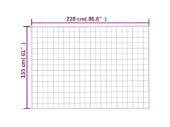 vidaXL Gewichtsdecke Grau 155x220 cm 11 kg Stoff