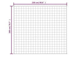 vidaXL Gewichtsdecke Hellcreme 200x230 cm 13 kg Stoff