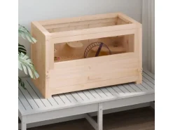 vidaXL Hamsterkäfig 60x30x35 cm Massivholz Tanne* Kleintierbedarf