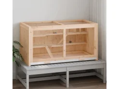 vidaXL Hamsterkäfig 104x52x54 cm Massivholz Tanne* Kleintierbedarf