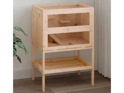 vidaXL Hamsterkäfig 55x40x80 cm Massivholz Tanne* Kleintierbedarf