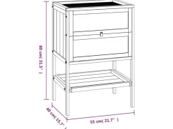 vidaXL Hamsterkäfig 55x40x80 cm Massivholz Tanne* Kleintierbedarf