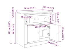 vidaXL Highboard 70 x 35,5 x 67,5 cm Holzwerkstoff 881417* Sideboards|Kommode