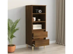 vidaXL Highboard Braun Eichen-Optik 40x36x110 cm Holzwerkstoff 821243