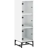 vidaXL Highboard mit Glastüren Weiß 35x37x120 cm 836560* Vitrinen