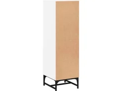 vidaXL Highboard mit Glastüren Weiß 35x37x120 cm 836560* Vitrinen