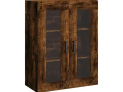 vidaXL Highboard Räuchereiche 69,5x34x180 cm Holzwerkstoff 3198534* Vitrinen
