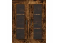 vidaXL Highboard Räuchereiche 69,5x34x180 cm Holzwerkstoff 3198534* Vitrinen