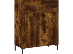 vidaXL Highboard Räuchereiche 69,5x34x180 cm Holzwerkstoff 3198534* Vitrinen