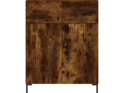 vidaXL Highboard Räuchereiche 69,5x34x180 cm Holzwerkstoff 3198534* Vitrinen